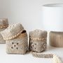 Boîtes de rangement  - Les Paniers Beaded Flowers - Brun Naturel - S - BAZAR BIZAR LIVING