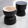 Stools - The Karbun Stool - Black Natural - BAZAR BIZAR LIVING