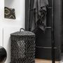 Laundry baskets - The Laundry Basket - Black - M - BAZAR BIZAR - COASTAL LIVING