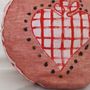 Fabric cushions - Round cushion\" COEUR ENFLAMME\ " - BACIO DEL MARINAIO