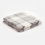 Decorative objects - Grey Plaid Mohair Throw Blanket - CUSHENDALE