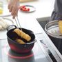 Casseroles - Marmite à frire japonaise acier de couleur noire avec un bec verseur - collection Aikata / YOSHIKAWA - ABINGPLUS
