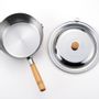 Casseroles - Couvercles pour casserole en acier inoxydable, martelée avec deux becs verseurs - collection Yukihira / YOSHIKAWA - ABINGPLUS