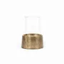 Candlesticks and candle holders - The Croco Candle Holder with Glass - Brass - L - BAZAR BIZAR LIVING