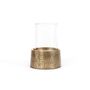 Candlesticks and candle holders - The Croco Candle Holder with Glass - Brass - L - BAZAR BIZAR LIVING