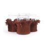 Candlesticks and candle holders - The Oh My Gee Candle Holder - Burgundy Velvet - M - SET/4 - BAZAR BIZAR LIVING