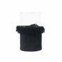 Bougeoirs et photophores  - Le Bougeoir Oh My Gee - Velours Noir - XXL - BAZAR BIZAR LIVING