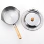 Saucepans  - 20 cm stainless steel saucepan, hammered with two spouts - Yukihira/YOSHIKAWA collection - ABINGPLUS