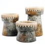 Bougeoirs et photophores  - Le Bougeoir Pretty - Gris Antique - M - BAZAR BIZAR - COASTAL LIVING