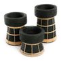 Candlesticks and candle holders - The Serene Candle Holder - Black Natural - L - BAZAR BIZAR - COASTAL LIVING