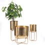 Vases - The Brass Planter on Stand - Brass - L - BAZAR BIZAR LIVING