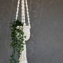 Vases - The Twisted Macramé Plant Holder - Natural White - M - BAZAR BIZAR LIVING