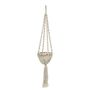 Vases - The Twisted MacramÃ© Plant Holder - Natural White - M - BAZAR BIZAR LIVING