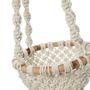 Vases - The Twisted MacramÃ© Plant Holder - Natural White - M - BAZAR BIZAR LIVING