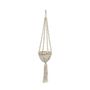 Vases - The Twisted MacramÃ© Plant Holder - Natural White -S - BAZAR BIZAR LIVING