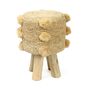 Stools - The Raffia Pom Pom Stool - BAZAR BIZAR - COASTAL LIVING