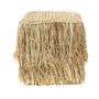Tabourets - Le Tabouret Raffia Shaggy - Carré - BAZAR BIZAR LIVING
