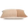 Fabric cushions - Handcrafted Earth Stripe Lumbar Pillow, Rust - 36 X 50 CM - CASA AMAROSA