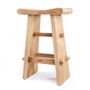 Stools - The Suar Bar Stool - Natural - BAZAR BIZAR - COASTAL LIVING