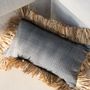 Cushions - The Cotton Bonita Cushion Cover - Natural Black - 30x50 - BAZAR BIZAR LIVING