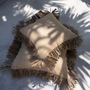 Cushions - The Jute Bonita Cushion Cover - Natural - 60x60 - BAZAR BIZAR - COASTAL LIVING