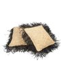 Cushions - The Raffia Cushion Cover Square - Natural Black - 40x40 - BAZAR BIZAR LIVING