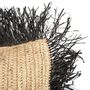 Cushions - The Raffia Cushion Cover Square - Natural Black - 40x40 - BAZAR BIZAR LIVING