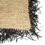 Cushions - The Raffia Cushion Cover Square - Natural Black - 60x60 - BAZAR BIZAR LIVING