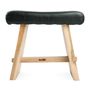 Tabourets - Le Tabouret Suar avec Cuir - Naturel Noir - BAZAR BIZAR LIVING