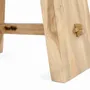 Stools - The Suar Stool with Leather - Natural Black - BAZAR BIZAR LIVING