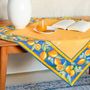 Linge de table textile - Tapis de table - Jacquard Delft Citron - TISSUS TOSELLI