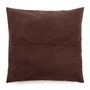 Cushions - The Four Panel Leather Cushion Cover - Choco - 60x60 - BAZAR BIZAR - COASTAL LIVING