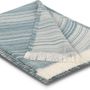 Throw blankets - Plaid Drift blue - BIEDERLACK