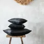Coussins - La Housse De Coussin Four Leather Panel - Noir - 60x60 - BAZAR BIZAR LIVING