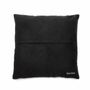 Cushions - The Four Panel Leather Cushion Cover - Black - 60x60 - BAZAR BIZAR LIVING