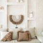Cushions - The Raffia Cotton Cushion Cover - Natural White - 40x40 - BAZAR BIZAR LIVING