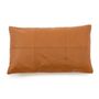 Cushions - The Six Panel Leather Cushion Cover - Camel - 30x50 - BAZAR BIZAR LIVING