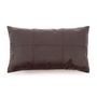 Cushions - The Six Panel Leather Cushion Cover - Choco - 30x50 - BAZAR BIZAR LIVING