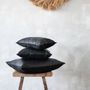 Coussins - La Housse De Coussin Six Leather Panel - Noir - 30x50 - BAZAR BIZAR LIVING