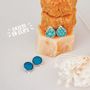 Jewelry - Ears studs Queen Size surgical stainless steel gold - Santorin - LES JOLIES D'EMILIE