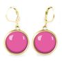 Jewelry - Dangling earrings surgical stainless steel Queen Size Flash Gold - Bubblegum - LES JOLIES D'EMILIE