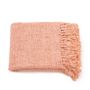 Throw blankets - The s'il vous Plaid - Salmon Pink - BAZAR BIZAR - COASTAL LIVING