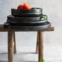 Platter and bowls - The Burned Classic Plate - Black - M - BAZAR BIZAR LIVING