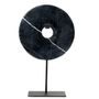 Decorative objects - The Marble Disc on Stand - Black - L - BAZAR BIZAR - COASTAL LIVING