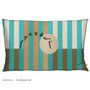 Coussins textile - HOUSSE DE COUSSIN , TOILE, COLLECTION BAYADERE, 5 imprimés - ROSE DE FONTAINE