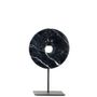 Decorative objects - The Marble Disc on Stand - Black - M - BAZAR BIZAR - COASTAL LIVING