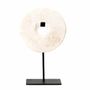 Decorative objects - The Marble Disc on Stand - White - L - BAZAR BIZAR LIVING