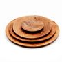 Platter and bowls - The Teak Root Round Plate - M - BAZAR BIZAR LIVING