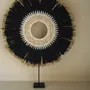 Other wall decoration - The Mojo Raffia On Stand - Black Natural - L - BAZAR BIZAR LIVING