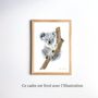 Poster - Eli The Koala - Frame kids watercolor illustration - LES AQUARELLES DE MARLENE